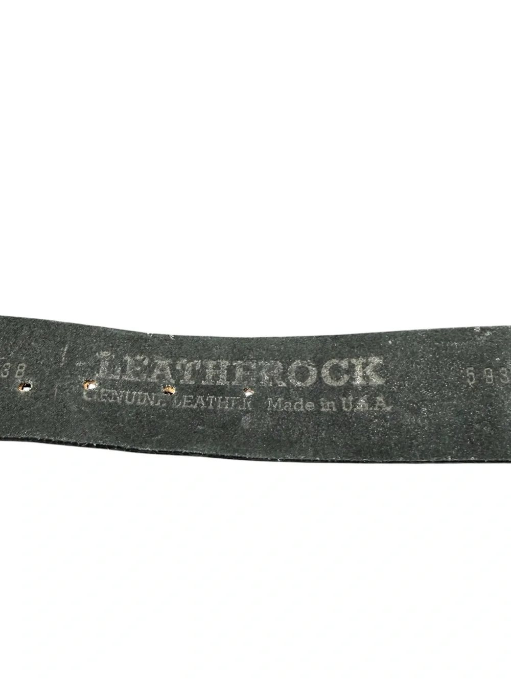 Leatherock 38 XL Black Leather Studded Scallop Western Boho Statement Belt 5934